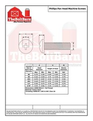 1/4″-20 Phillips Pan Head Machine Screws Bolts Zinc Coarse (Pick Length & Qty)