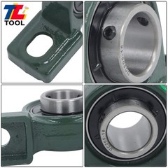 4pcs UCP205-16 Pillow Block Bearing 1″ Bore Solid Base 2-Bolt Self-Aligning