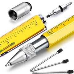 Dad Gifts for Fathers Day, Hongred 6 in 1 Multitool Pen, 5 Piece Set, Orange