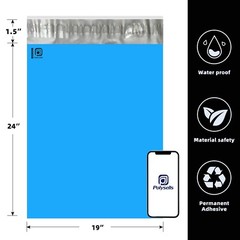 50 19×24 Poly Mailers Envelopes Self Sealing Shipping Mailers Blue POLYSELLS