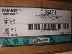 10 yes 10 Panduit CJ64EI Made USA (10 items) 6 position 4 -wire RJ11 type Jack