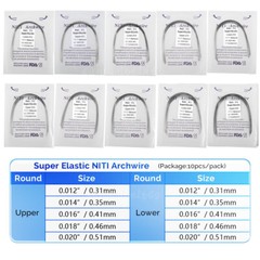 Dental Ortho Super Elastic Niti Round Arch Wire 012/014/016/ 018/020 Natural OR