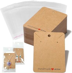MAIBAOTA Earring Cards, 100 Pcs 1 Count (Pack of 100), 02 Brown/100 pcs