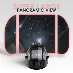 Large View True Color Auto Darkening Welding Helmet, Panoramic View Welder Mask