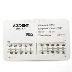 AZDENT Dental Orthodontic Brackets Brace Mini Standard Edgewise Roth MBT 018 022
