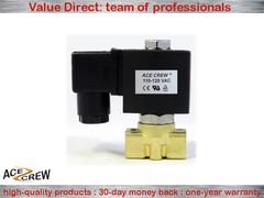 VITON 1/4 in 110V-120V AC Brass Solenoid Valve NPT Gas Water Air Normally Closed