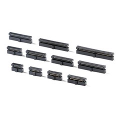 IDC Socket Double Row Female Header Cable Connector 1.27mm Pitch FC 6 / 8-50 Pin