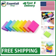 Brightly Colored 1.5×2 Inch Sticky Notes – 8 Pads, 800 Sheets for Reminders