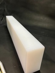 White Polyethylene Plastic PE Block 2″x3.87″x18.5″ CNC Machinable (b03)