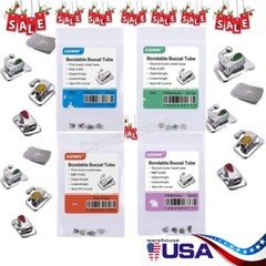 AZDENT Dental Orthodontic Bondable Buccal Tubes MBT/Roth 022 1st Molar Non-Conv