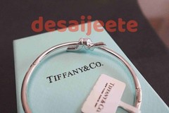 New.Tliffany&Co.Knot Bangle 18K-White Gold Diamond
