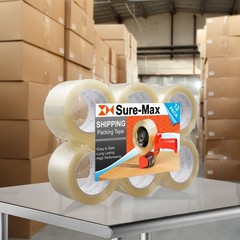 12 Rolls 3″ Extra-Wide Clear Shipping Packing Moving Tape 110 yard/330′ ea -2mil