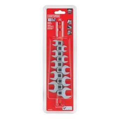 Craftsman 3/8 In 12-Point Metric Crowfoot Open-End Wrench Set, 10Pc