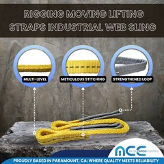4 Pack 1″ x 3ft 2 Ply Polyester Flat Eye Lifting Sling Strap Web Sling 3100 lbs