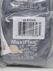 12 PR. 34-874 MaxiFlex Ultimate Nitrile Coated PROTECTIVE WORK GLOVES Size 7 S