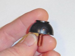 (QTY. 4) 1”d. x 1/2”H Screw-In RUBBER FEET #10-32 bolt screw stud Domed Tapered