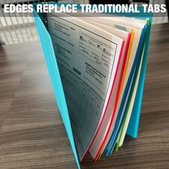 Color Edge Sheet Protectors 8.5 x 11 Inch Page Protectors 3 Ring Binder Standard