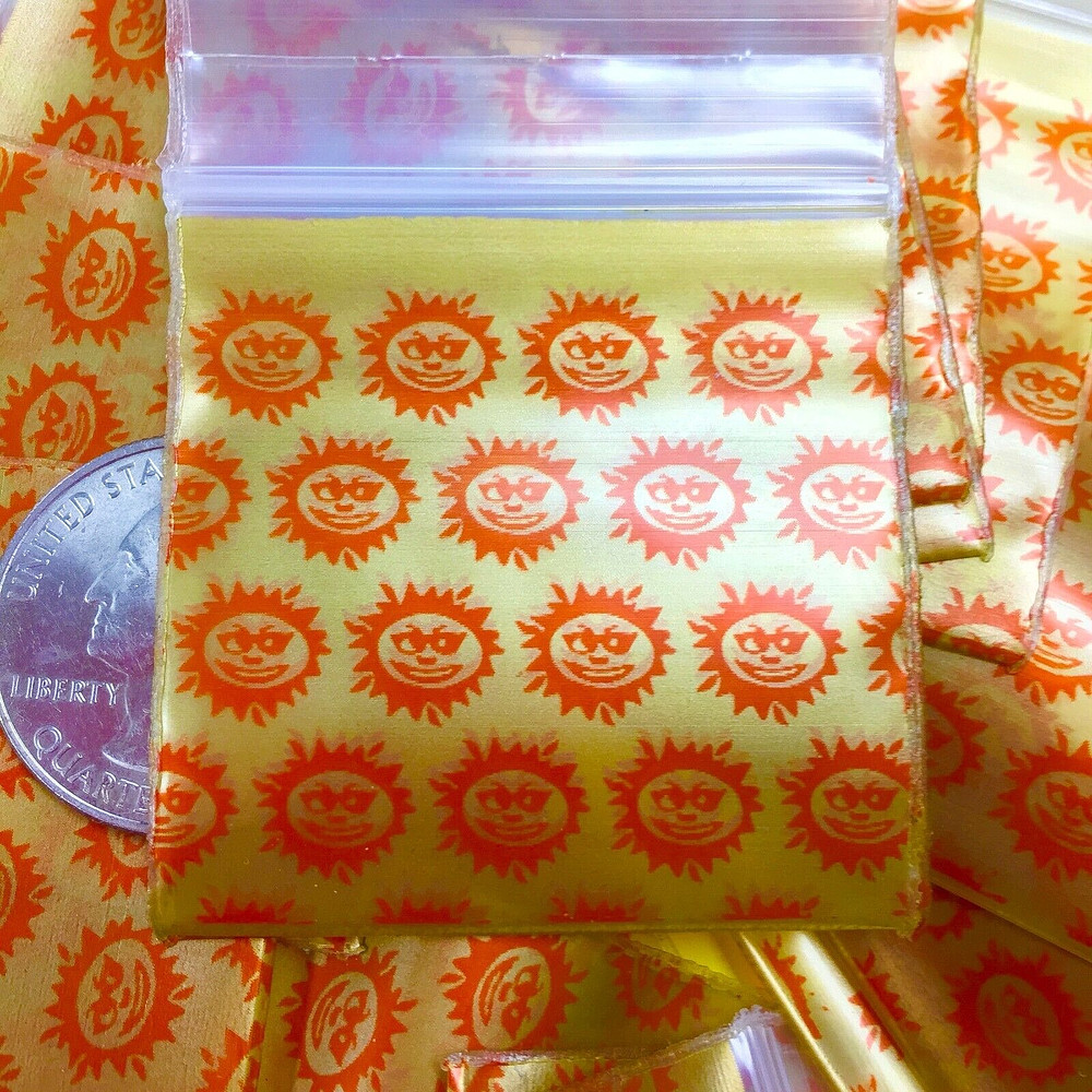 BaggiesSince1987 – 175175 ZipSeal Design Bags SUNNY FACE GOLD 100PCS, 👀Detail🔽