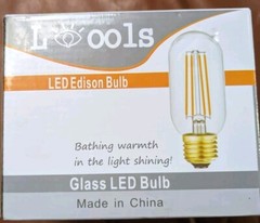 Leool Dimmable T45 LED Edison Bulb 2700K 6 Watt Frosted White 6 Pack New