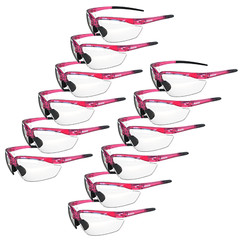 Women’s Safety Glasses Pink Frame Clear Lens Pick Color Sunglasses Jorestech 352