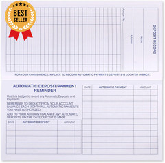24 PCS Check Registers for Personal Checkbook, Easy to Read Checkbook Register