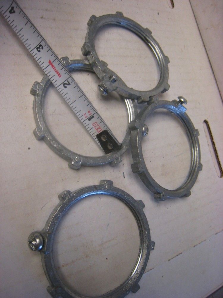 4 yes 4 Arlington Grounding Locknuts GL200 — 2” Qty 4