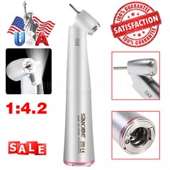 Dental 1:4.2 Increasing Handpiece 45 Degree Fiber Optic Electric Contra Angle de