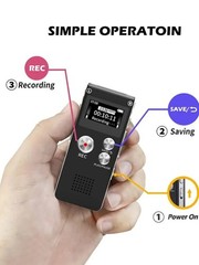 Portable Digital Voice Recorder MP3 WAV Playback USB Rechargeable Recorder