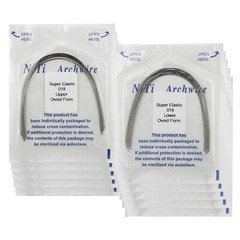 US 100PCS Orthodontic Niti Arch Wire Super Elactic Ovoid Form Round Rectangular