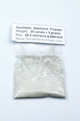 TechDiamondTools Diamond Powder 8.000 Grit 0-2 Microns, 25 cts = 5 Grams