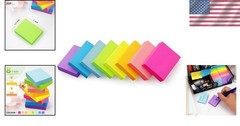 1.5×2 inch Self-Stick Pads – 8 Packs of Colorful Notes for Reminder Needs