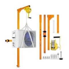 Air Conditioner Lifting Crane Tool 50FT HVAC Hoist Lift Bracket w/ 1500LB Winch