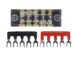 5 sets 600V 15A Dual Row 8 Position Screws Terminal Electric Barrier Strip Block