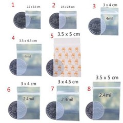 100pcs 1.4″x 1.8″ 4mil Clear Bag Baggies Reclosable