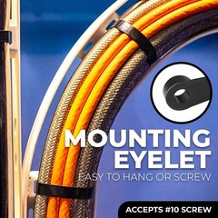 5,000 Pieces 8″ UV Black Nylon Cable Zip Ties Strong with Screw Down Hole