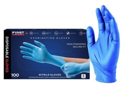 First Glove Nitrile Examination Gloves SMALL – Blue 1000 Pcs