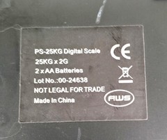 AWS Postal Digital Shipping Scale PS-25KG Battery or AC Powered 55lbs. x 0.01lbs
