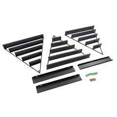 Black 5 Tiers Wall-Mount Metal Nail Polish Display Racks Floating Perfume Racks