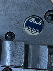 BUCK 5″ LATHE CHUCK 3 JAW SCROLLING #2534 WITH 5C MOUNT & KEY – MADE IN THE USA
