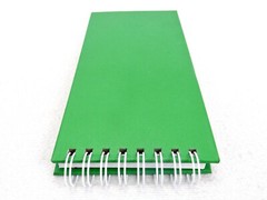 Seth Flip-Top Notebook, 60 Pages, Kelly Green Hard Cover, Wire Bound, #LO3102