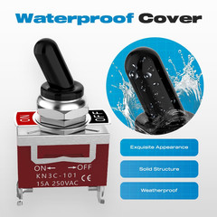 Toggle Switch, 12V 30A Heavyduty On/Off 2Pin SPST Waterproof Toggle Switch with