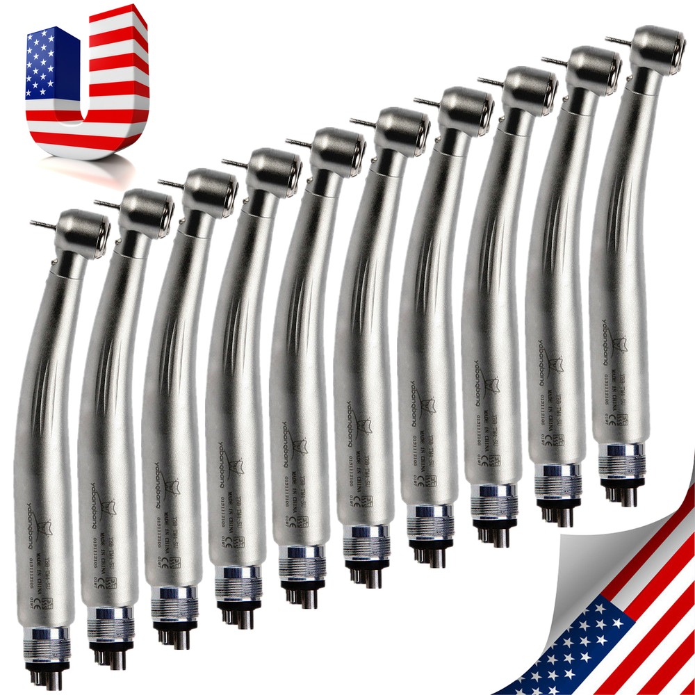 USA 10 Yabangbang Dental LED E-generator High Speed Handpiece 4 Hole