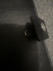 Shinola Lux Leather (Black) Notebook/Portfolio, Magnetic Closure, Pen Loop