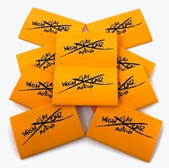 (10) 2/0 or 1/0 Gauge ORANGE 1.5″ x 2″ Heat Shrink Tube 4 Ring Terminals Tubing