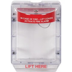 Fire Alarm Protective Cover, Polycarbonate, Surface Mount, 6 7/8 in W x 8 7/8 in
