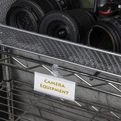 Pack of 100 – Plastic Wire Shelf Label Holder, 100 Count (Pack 1), Natural