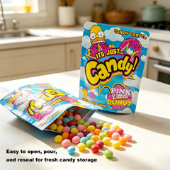 3.5g 100pcs Mixed Holographic Design Mylar Bags Smell Proof Resealable Pouches