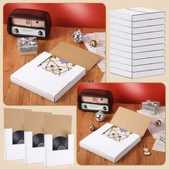 100 Pack 7 Inch Vinyl Record Mailers Boxes 45 RPM Easy Fold LP Cardboard Mailing