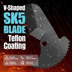 SHALL PVC Pipe Cutter,2-1/2”,Heavy-Duty Aluminum Ratchet Pipe Cutter
