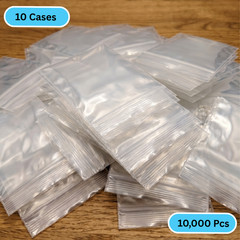 10000 2″ x 2″ Clear Reclosable Zip Seal Bags Plastic 2 Mil Lock Jewelry Zipper